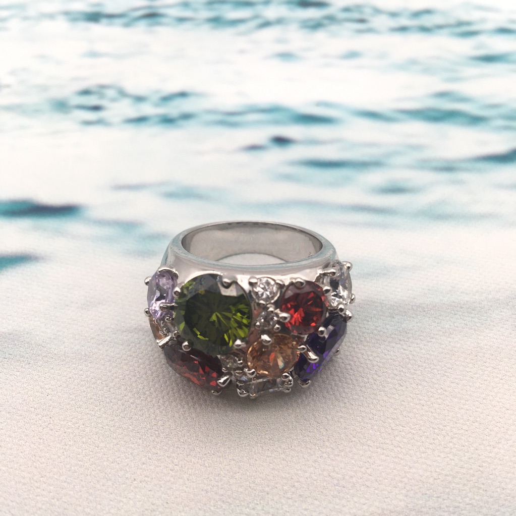 Multicolored Gem Ring